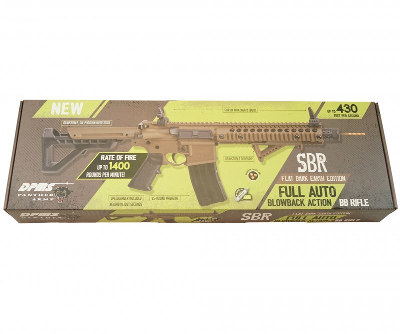 Пневматическая винтовка Crosman DPMS SBR Full Auto (M16, 3 Дж, коллиматор)