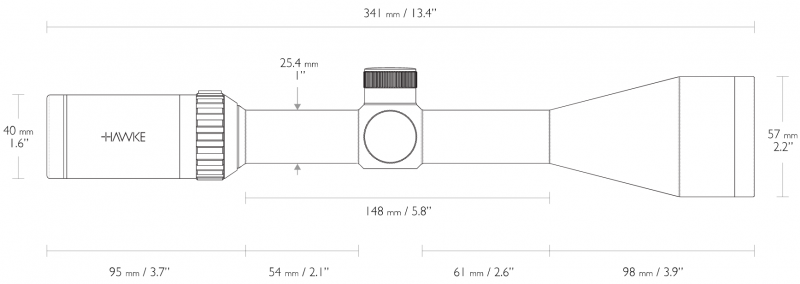 Оптический прицел Hawke Vantage IR 4-12x50 AO IR Mil Dot (14252)