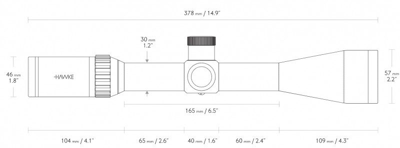 Оптический прицел Hawke Vantage 30 FFP 6-24х50 IR (1/2 Mil Dot)