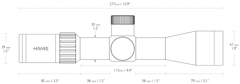 Оптический прицел Hawke Airmax 30 Compact 3-12x40 IR SF(AMX IR)