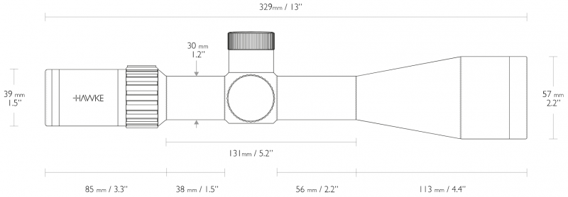 Оптический прицел Hawke Airmax 30 Compact 6-24x50 IR SF(AMX IR)