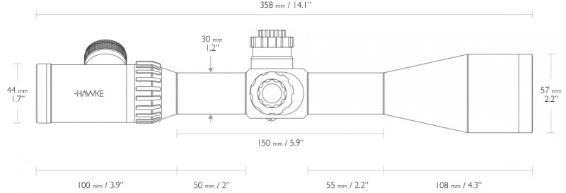 Оптический прицел Hawke Airmax 30 4-16x50 SF (AMX IR)