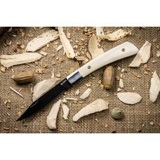 Складной нож Gent 440C Bone Black Titanium
