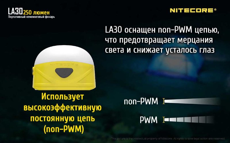 Фонарь кемпинговый Nitecore LA30 (синий, жёлтый)