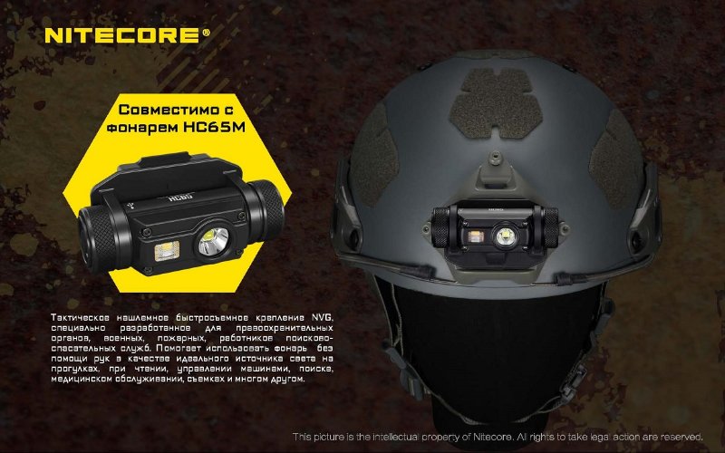 Кронштейн для Nitecore HC60/65