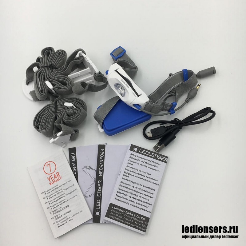Аккумуляторный налобный фонарь LedLencer NEO 6R 500918 синий