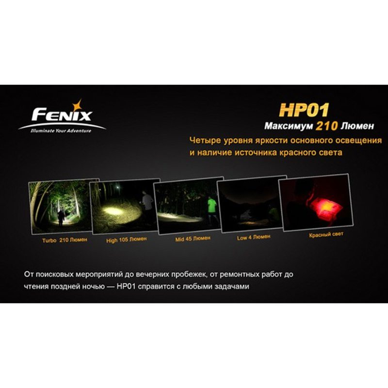 Налобный фонарь Fenix HP01 Cree XP-G (R5)
