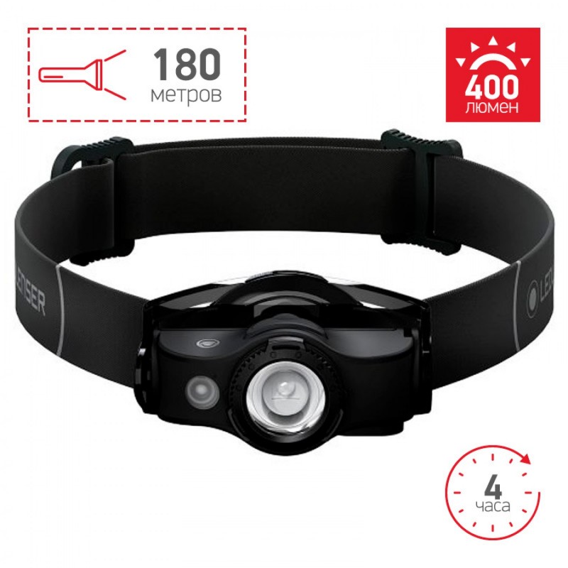 Налобный фонарь LedLencer MH4 черный 502151