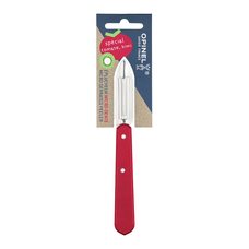 Нож для чистки овощей Opinel, деревянная рукоять, блистер, нержавеющая сталь, красный 002047