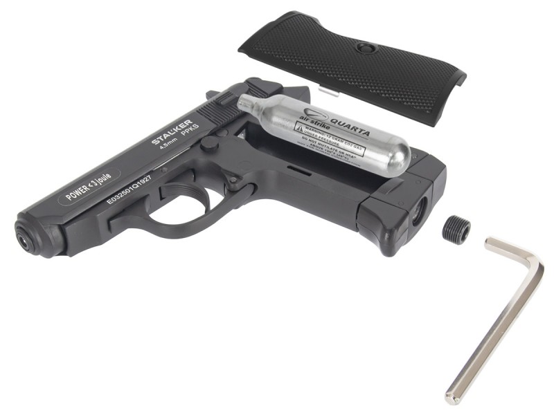 Пистолет пневматический Stalker PPKS (Walther PPK/S) к.4,5мм