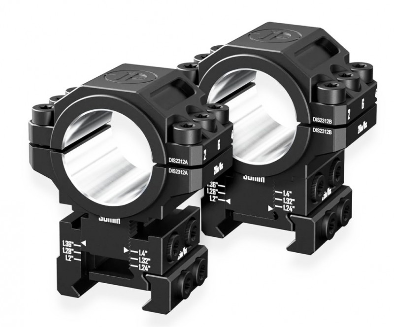 Кольца Discovery 25 / 30 мм усил. с проставками и регулиров высоты (6061) под Picatinny в интернет-магазине Optics Trade Кольца Discovery 25 / 30 мм усил. с проставками и регулиров высоты (6061) под Picatinny