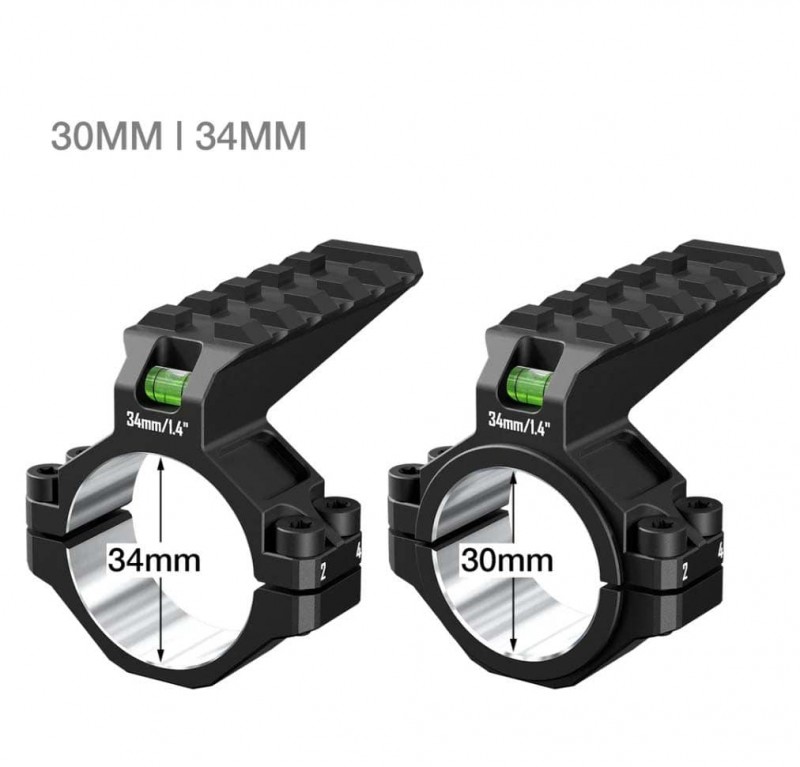 Уровень пузырьковый кольцевой с верхней планкой Discovery, на трубу 30 / 34 мм в интернет-магазине Optics Trade Уровень пузырьковый кольцевой с верхней планкой Discovery, на трубу 30 / 34 мм