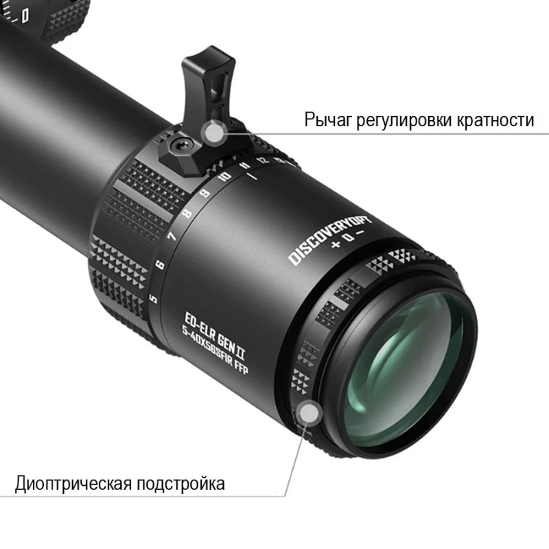 Оптический прицел Discovery ED-ELR GEN2 5-40x56SFIR MOA FW35 в интернет-магазине Optics Trade Оптический прицел Discovery ED-ELR GEN2 5-40x56SFIR MOA FW35