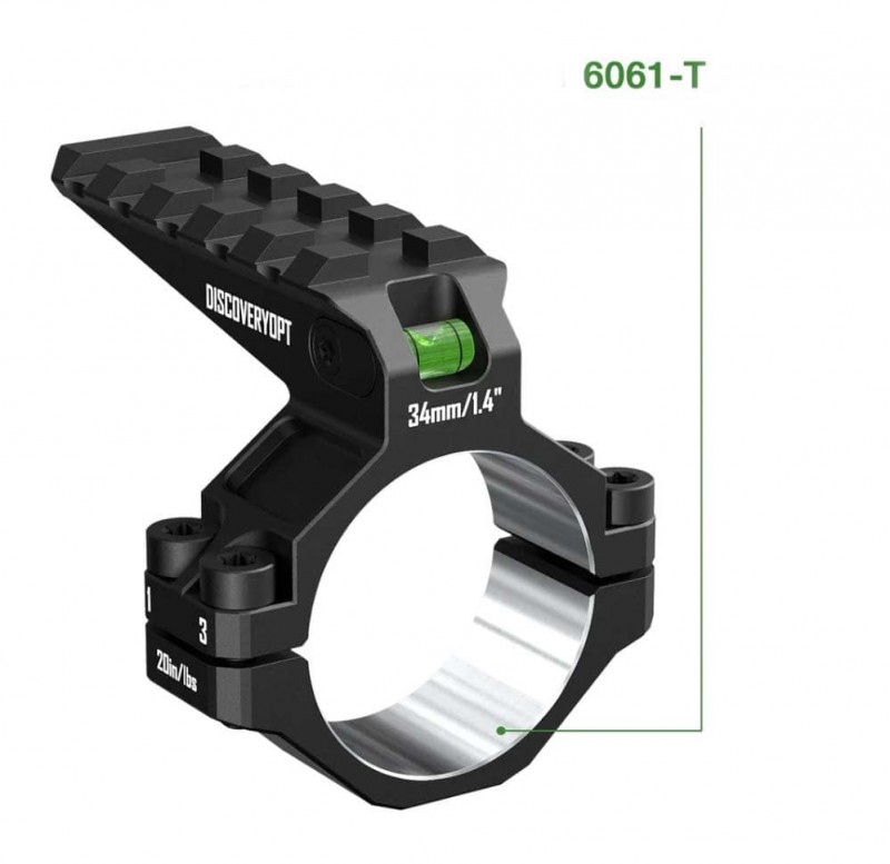 Уровень пузырьковый кольцевой с верхней планкой Discovery, на трубу 30 / 34 мм в интернет-магазине Optics Trade Уровень пузырьковый кольцевой с верхней планкой Discovery, на трубу 30 / 34 мм