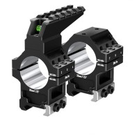 Кольца Discovery 30мм усиленные высокие (7075) с планкой и уровнем под Picatinny Кольца Discovery 30мм усиленные высокие (7075) с планкой и уровнем под Picatinny