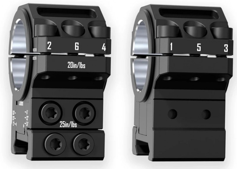 Кольца Discovery 25 / 30 мм усил. с проставками и регулиров высоты (6061) под Picatinny в интернет-магазине Optics Trade Кольца Discovery 25 / 30 мм усил. с проставками и регулиров высоты (6061) под Picatinny