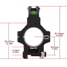 Кольца Discovery 30мм усиленные средние (7075) с планкой и уровнем под Picatinny Кольца Discovery 30мм усиленные средние (7075) с планкой и уровнем под Picatinny