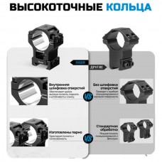 Кольца Discovery 30мм высокие под Picatinny (7075) Кольца Discovery 30мм высокие под Picatinny (7075)