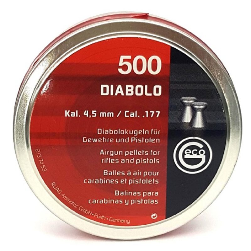 Пульки Geco DIABOLO, 0.47 г, 4.5 мм, 500 шт