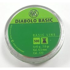 Пульки RWS Diabolo Basic, 0.45 г, 4.5 мм, 500 шт