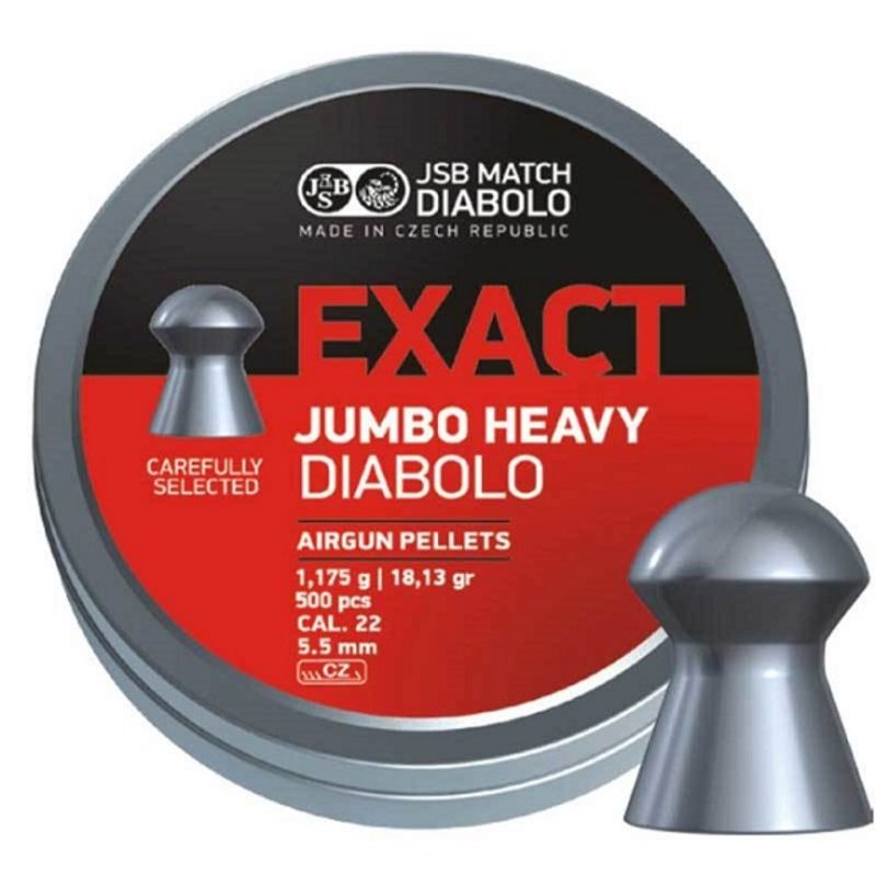 Пульки JSB Exact Jumbo Heavy, 1.175 г, 5.5 мм, 500 шт