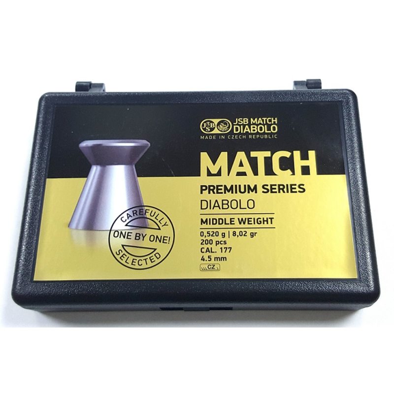 Пульки JSB Match Premium Middle, 0.52 г, 4.5 мм, 200 шт