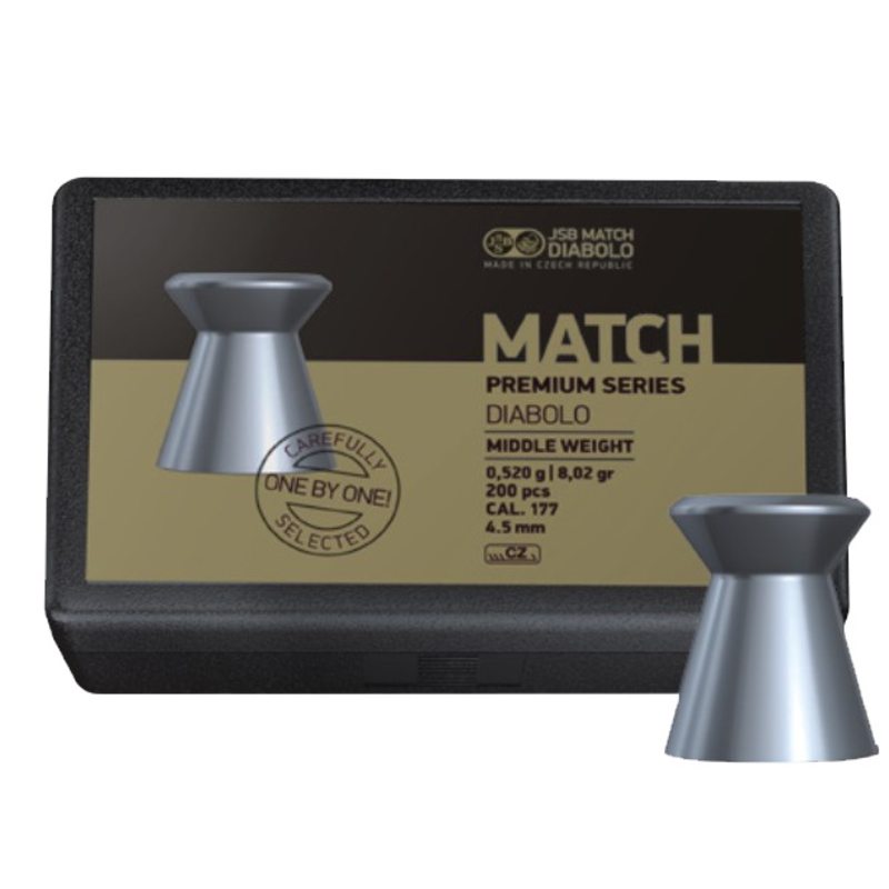 Пульки JSB Match Premium Middle, 0.52 г, 4.5 мм, 200 шт