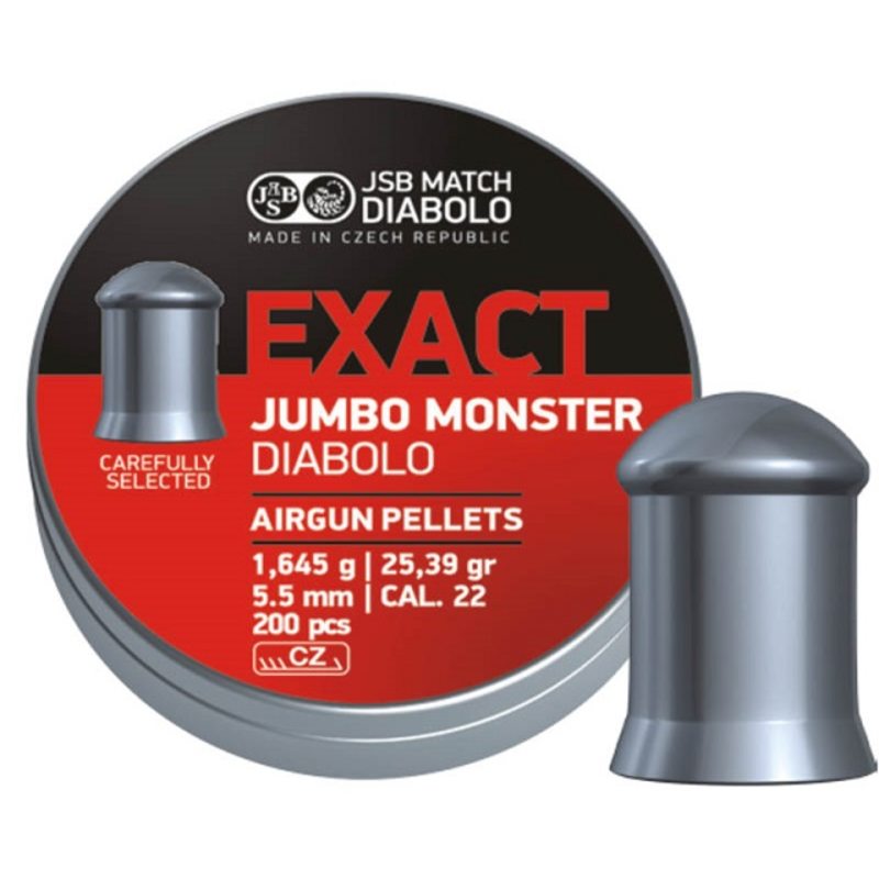 Пульки JSB Exact Jumbo Monster, 1.645 г, 5.5 мм, 200 шт
