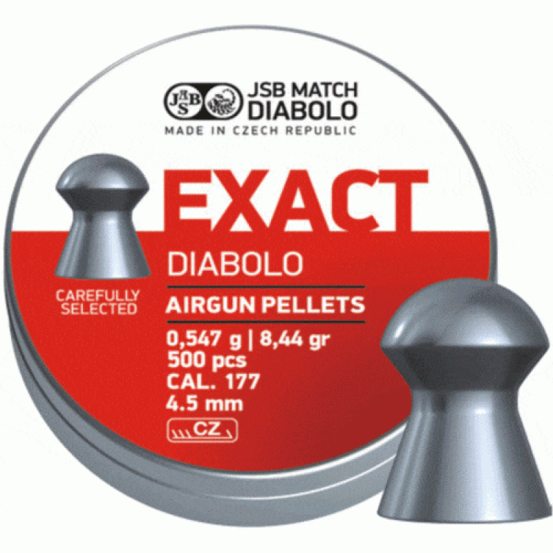 Пульки JSB Diabolo Exact, 0.547 г, 4.5 мм, 500 шт