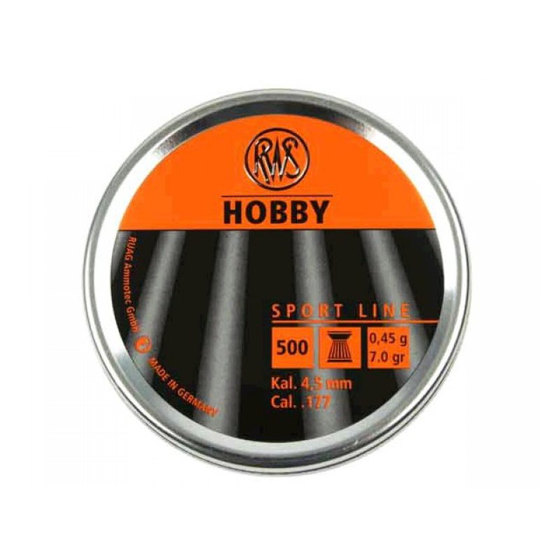 Пульки RWS Hobby, 0.45 г, 4.5 мм, 500 шт