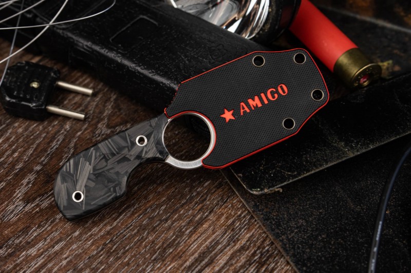 Шейный нож Amigo X CPM S35VN StoneWash