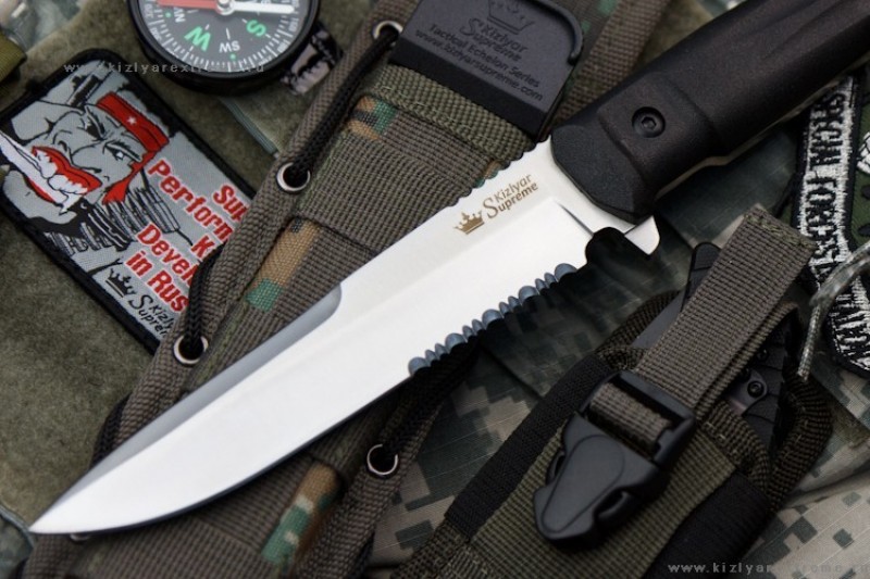 Тактический нож Alpha AUS-8 Satin Serrated