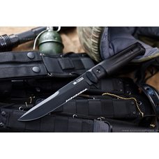 Тактический нож Alpha D2 B-Titanium Serrated