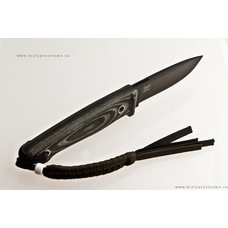 Туристический нож Santi D2 Black Titanium с Kydex