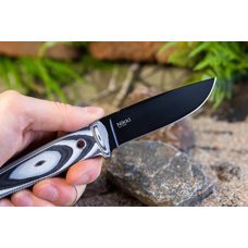 Туристический нож Nikki AUS-8 Black Кожа