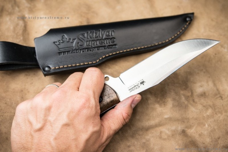 Туристический нож Caspian AUS-8 StoneWash Орех