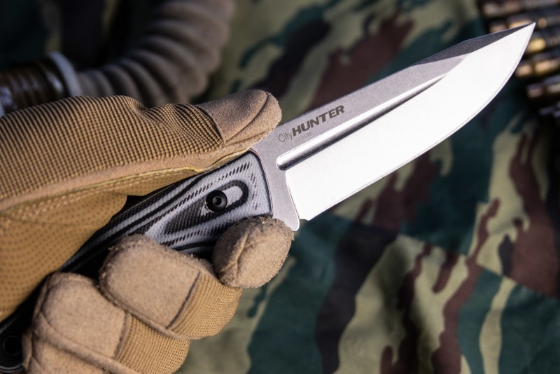 Туристичеcкий нож CityHunter AUS-8 Stonewash G10
