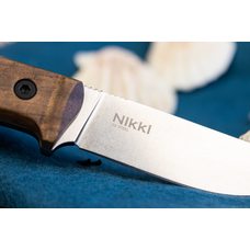 Туристический нож Nikki D2 StoneWash орех кожа