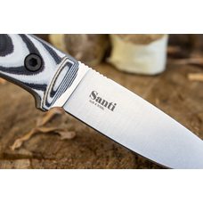 Туристический нож Santi AUS-8 StoneWash G10 кожа