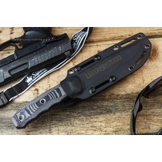 Туристический нож Enzo AUS-8 Black Titanium