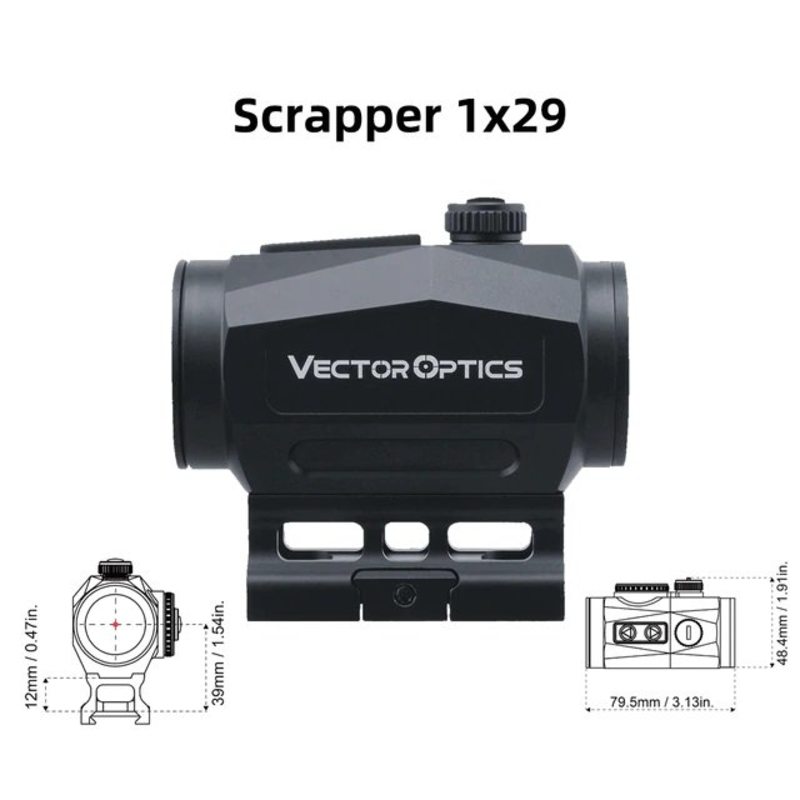 Коллиматорный прицел Vector Optics Scrapper 1x29, RD 2 MOA