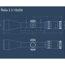 Оптический прицел Kahles Helia 3 3-­10x50i (сетка 4­-Dot) с подсветкой