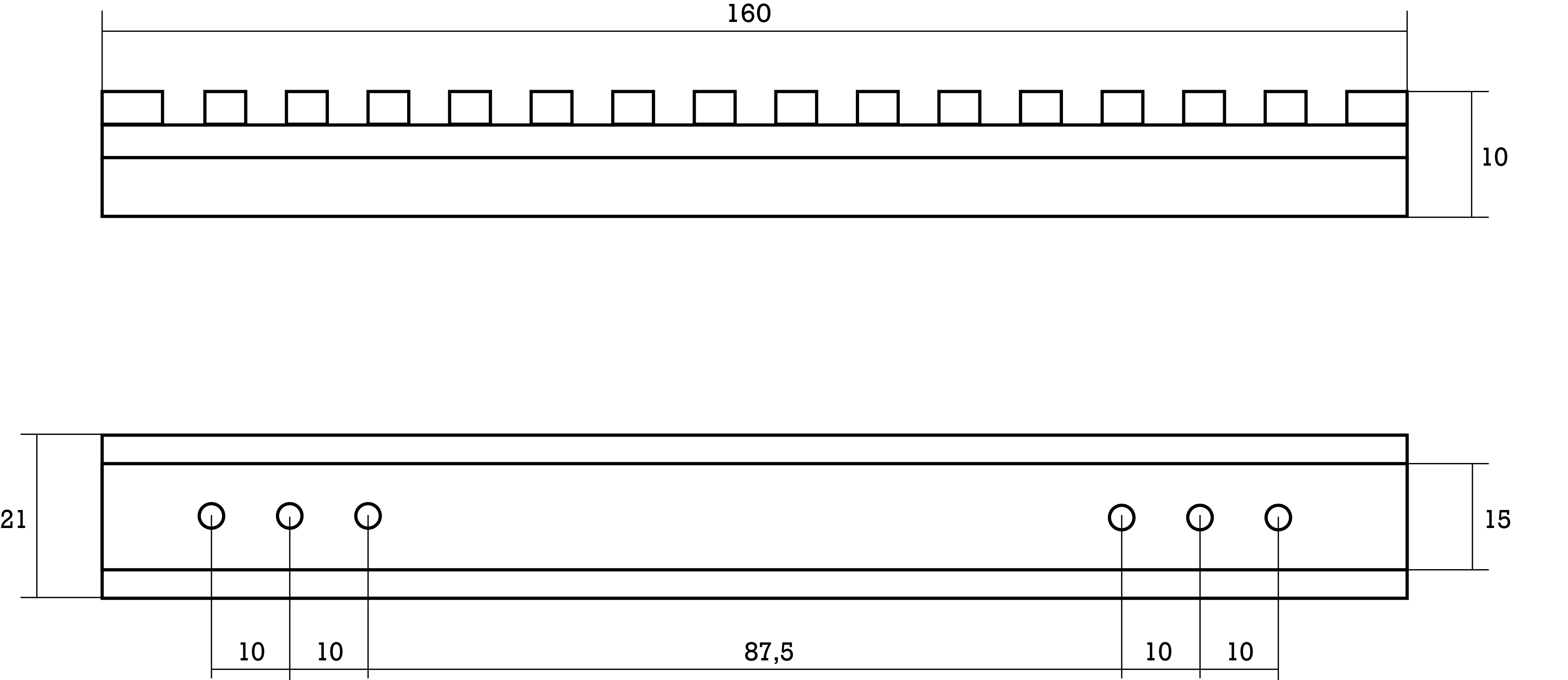 Планка Бизон на Mannlicher CL II, Е-87,5 мм, Picatinny L-160 мм, 0 моа