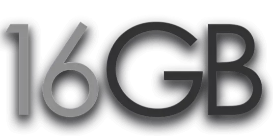 Кіріктірілген жады 16 ГБ