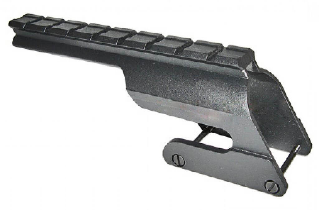 Охватывающий ствольную коробку МР-153 кронштейн с планкой Weaver